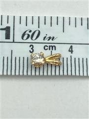 14K Yellow Gold Single Diamond Pendant Approx.10 CT. 0.3g